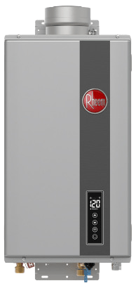 Rheem Mid Efficiency RTG-95DVLN-3 199,900 BTU Non-Condensing Tankless Natural Gas Indoor Water Heater