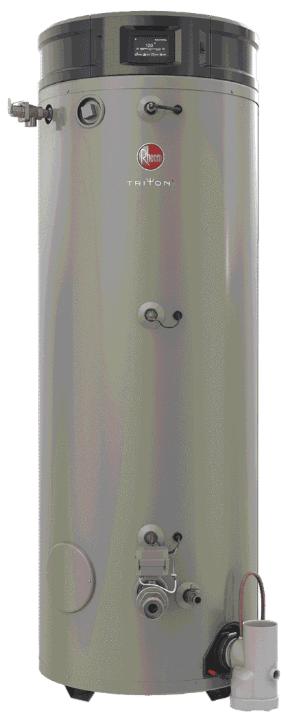 RHEEM GHE80SS-130 LP Propane Triton 80 Gallon Smart Auto Shutoff Commercial Gas Water Heater