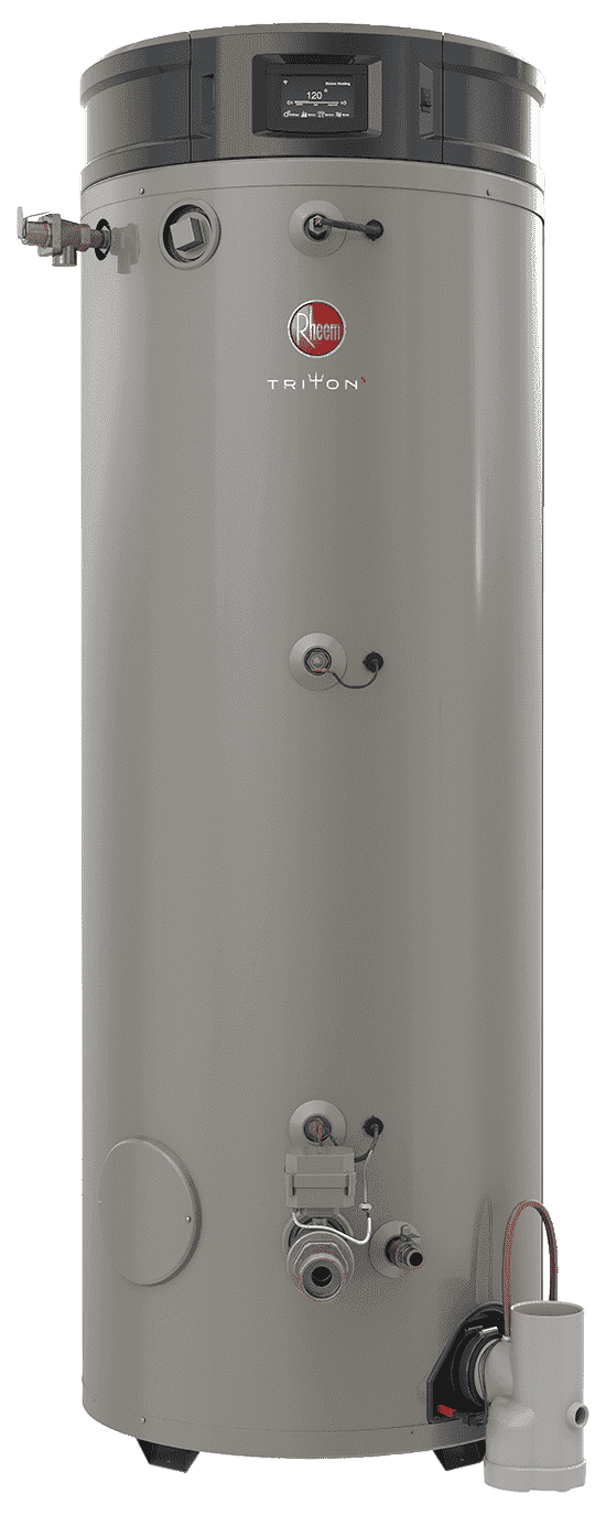 RHEEM GHE100SS-400A LP Propane Triton 100 Gallon Smart Auto Shutoff Commercial Gas Water Heater