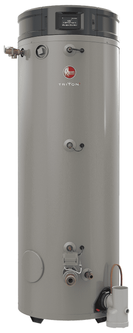 RHEEM GHE100SS-250A Natural Gas Triton 100 Gallon Smart Auto Shutoff Commercial Gas Water Heater