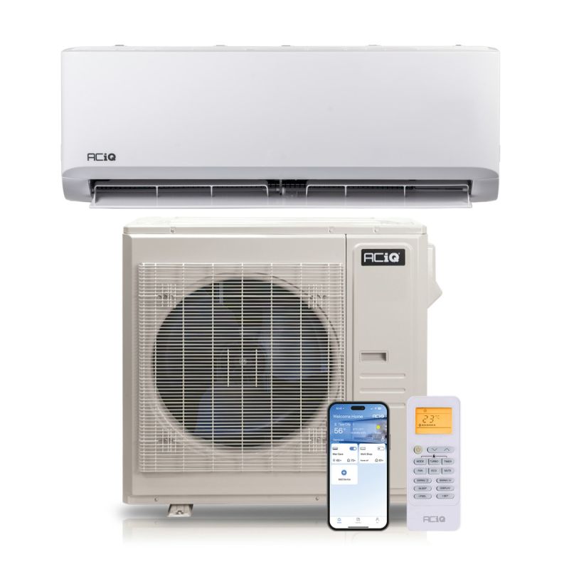 30,000 BTU ACiQ Standard 20 SEER2 Single Zone Wall Mount Mini Split Heat Pump System - R454B | 230V