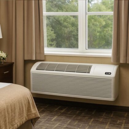 ACiQ 7,000 BTU PTAC Heat Pump Air Conditioner Unit with 2.5KW Electric Heater 208/230V - R32