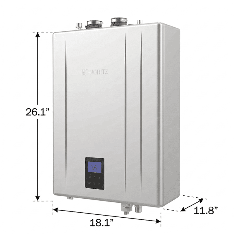 Noritz Tankless Water Heater | EZ Series PRO | 11.1 GPM | 199,900 BTU | .98 UEF | 25-Year Warranty | EZ111DV - Image 2